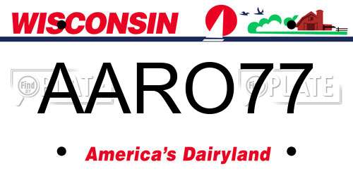 AARO77 Wisconsin License Plate