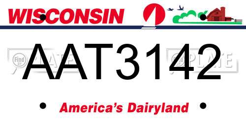 AAT3142 Wisconsin License Plate