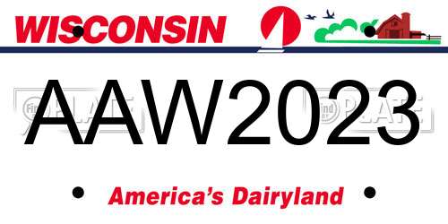 AAW2023 Wisconsin License Plate