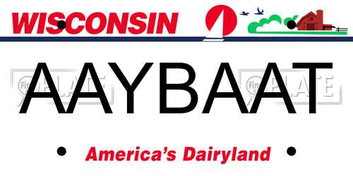 AAYBAAT Wisconsin License Plate