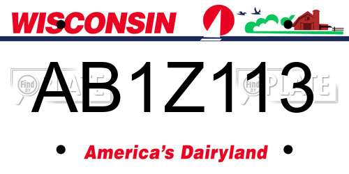 AB1Z113 Wisconsin License Plate