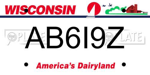 AB6I9Z Wisconsin License Plate