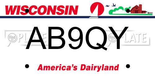 AB9QY Wisconsin License Plate