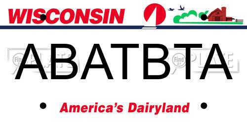 ABATBTA Wisconsin License Plate