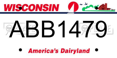 ABB1479 Wisconsin License Plate