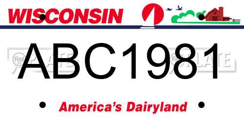 ABC1981 Wisconsin License Plate