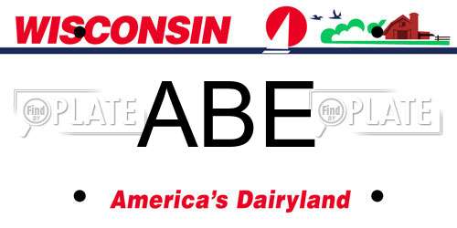 ABE Wisconsin License Plate