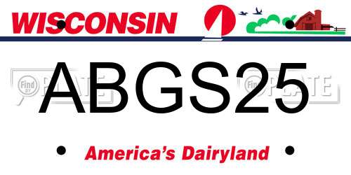 ABGS25 Wisconsin License Plate