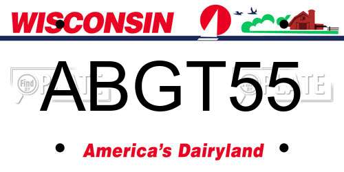 ABGT55 Wisconsin License Plate