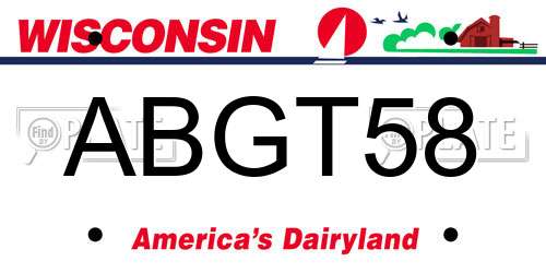 ABGT58 Wisconsin License Plate