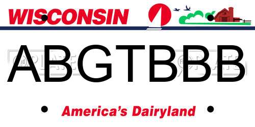 ABGTBBB Wisconsin License Plate