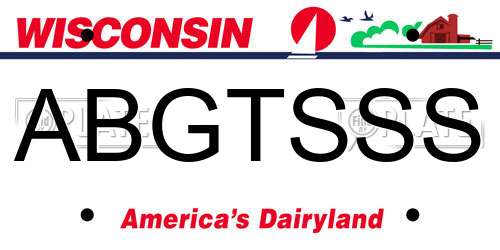 ABGTSSS Wisconsin License Plate