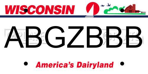 ABGZBBB Wisconsin License Plate