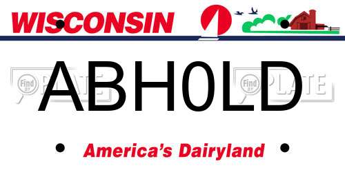 ABH0LD Wisconsin License Plate