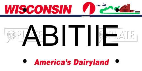 ABITIIE Wisconsin License Plate
