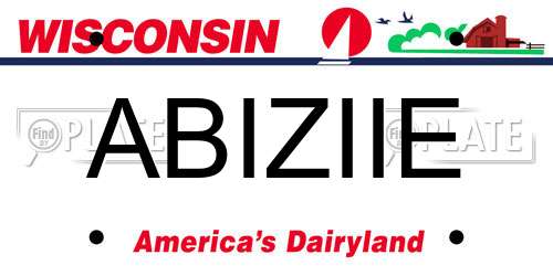 ABIZIIE Wisconsin License Plate