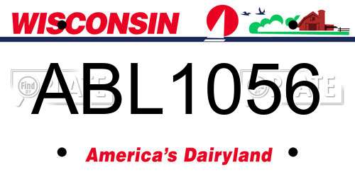 ABL1056 Wisconsin License Plate