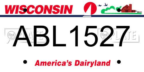 ABL1527 Wisconsin License Plate