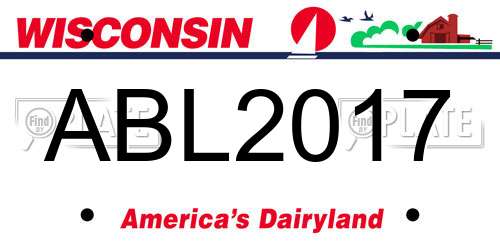 ABL2017 Wisconsin License Plate