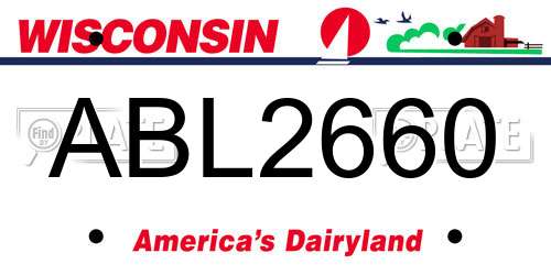 ABL2660 Wisconsin License Plate