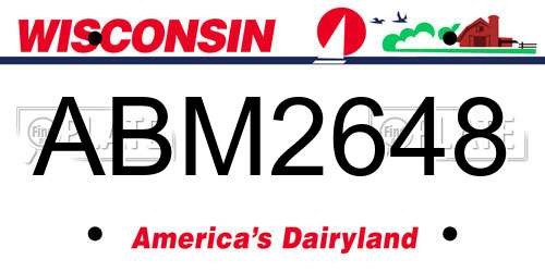 ABM2648 Wisconsin License Plate
