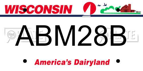 ABM28B Wisconsin License Plate