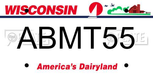 ABMT55 Wisconsin License Plate
