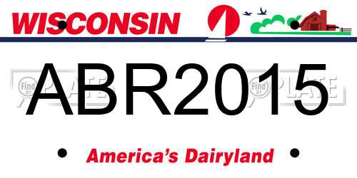 ABR2015 Wisconsin License Plate
