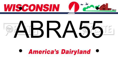 ABRA55 Wisconsin License Plate