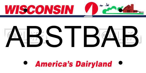 ABSTBAB Wisconsin License Plate