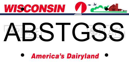 ABSTGSS Wisconsin License Plate