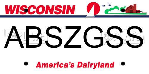 ABSZGSS Wisconsin License Plate