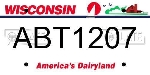 ABT1207 Wisconsin License Plate