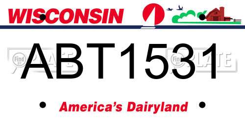 ABT1531 Wisconsin License Plate