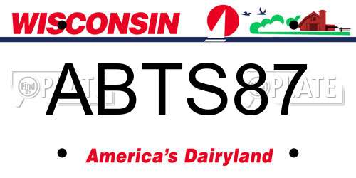 ABTS87 Wisconsin License Plate