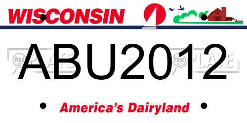 ABU2012 Wisconsin License Plate