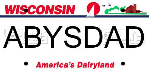ABYSDAD Wisconsin License Plate