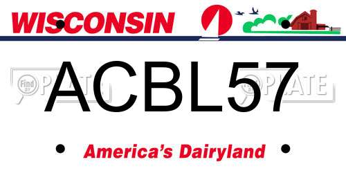 ACBL57 Wisconsin License Plate