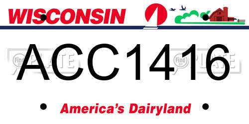 ACC1416 Wisconsin License Plate