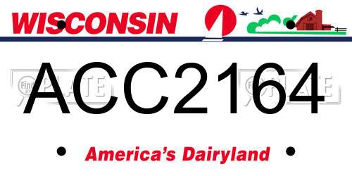 ACC2164 Wisconsin License Plate