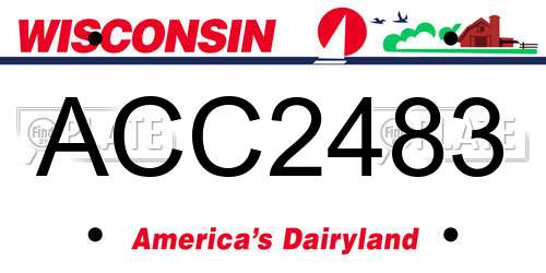 ACC2483 Wisconsin License Plate