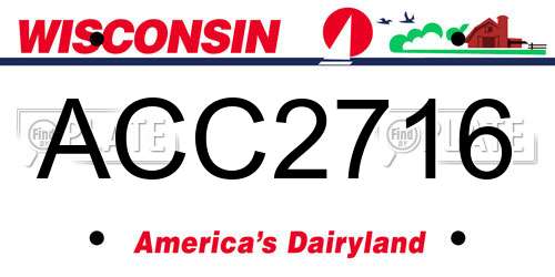ACC2716 Wisconsin License Plate