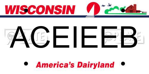 ACEIEEB Wisconsin License Plate