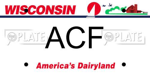 ACF Wisconsin License Plate