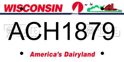 ACH1879 Wisconsin License Plate
