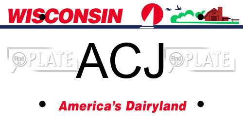 ACJ Wisconsin License Plate