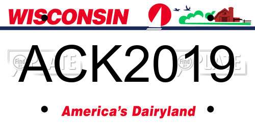 ACK2019 Wisconsin License Plate