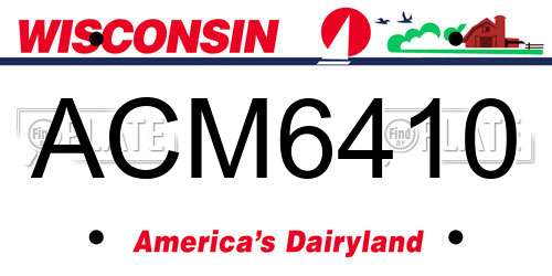 ACM6410 Wisconsin License Plate