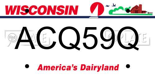ACQ59Q Wisconsin License Plate