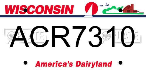 ACR7310 Wisconsin License Plate
